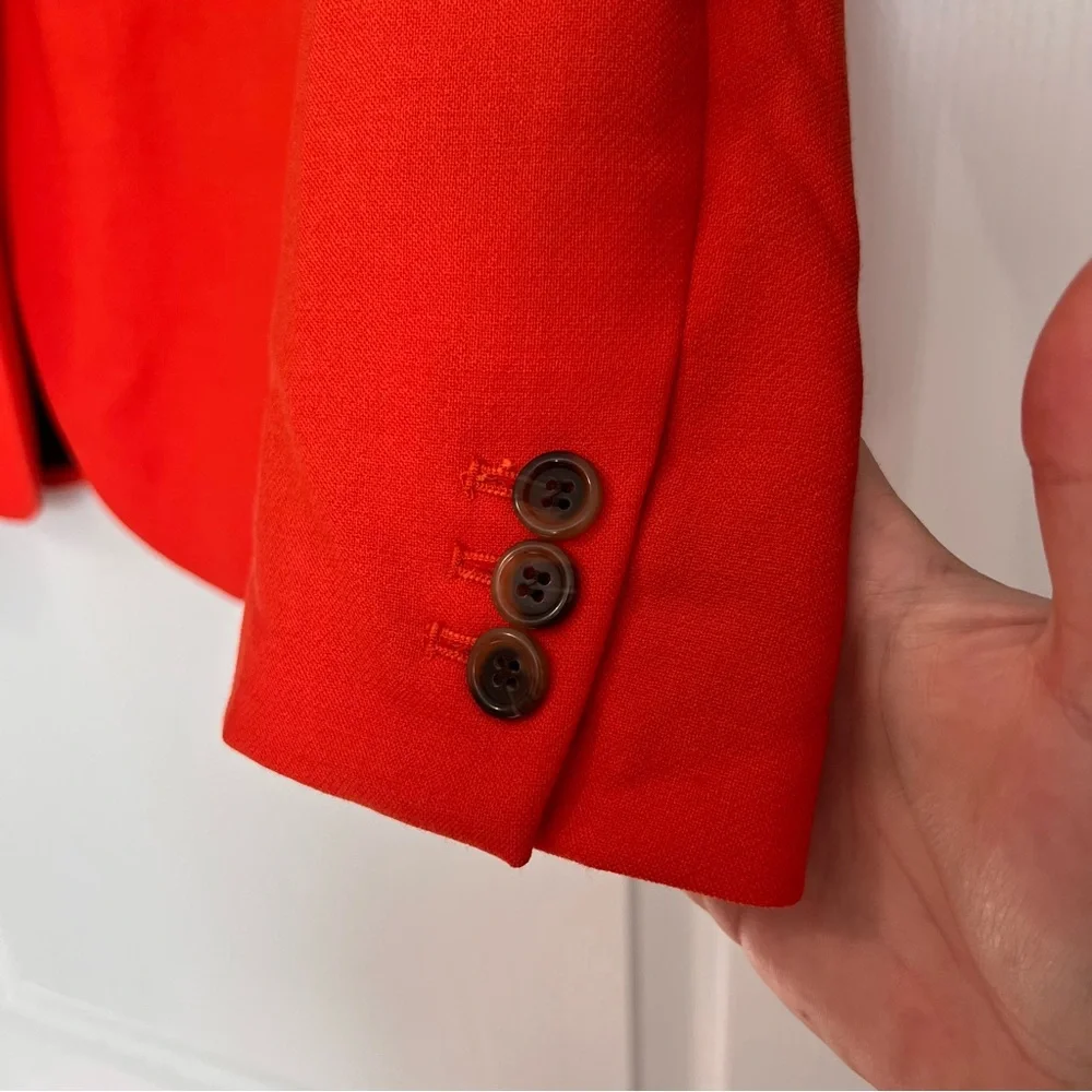J.Crew Red Wool Blend Blazer Jacket